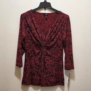 Daisy Fuentes Knot Top Cordial Combo Splotches Knotted Ladies M New